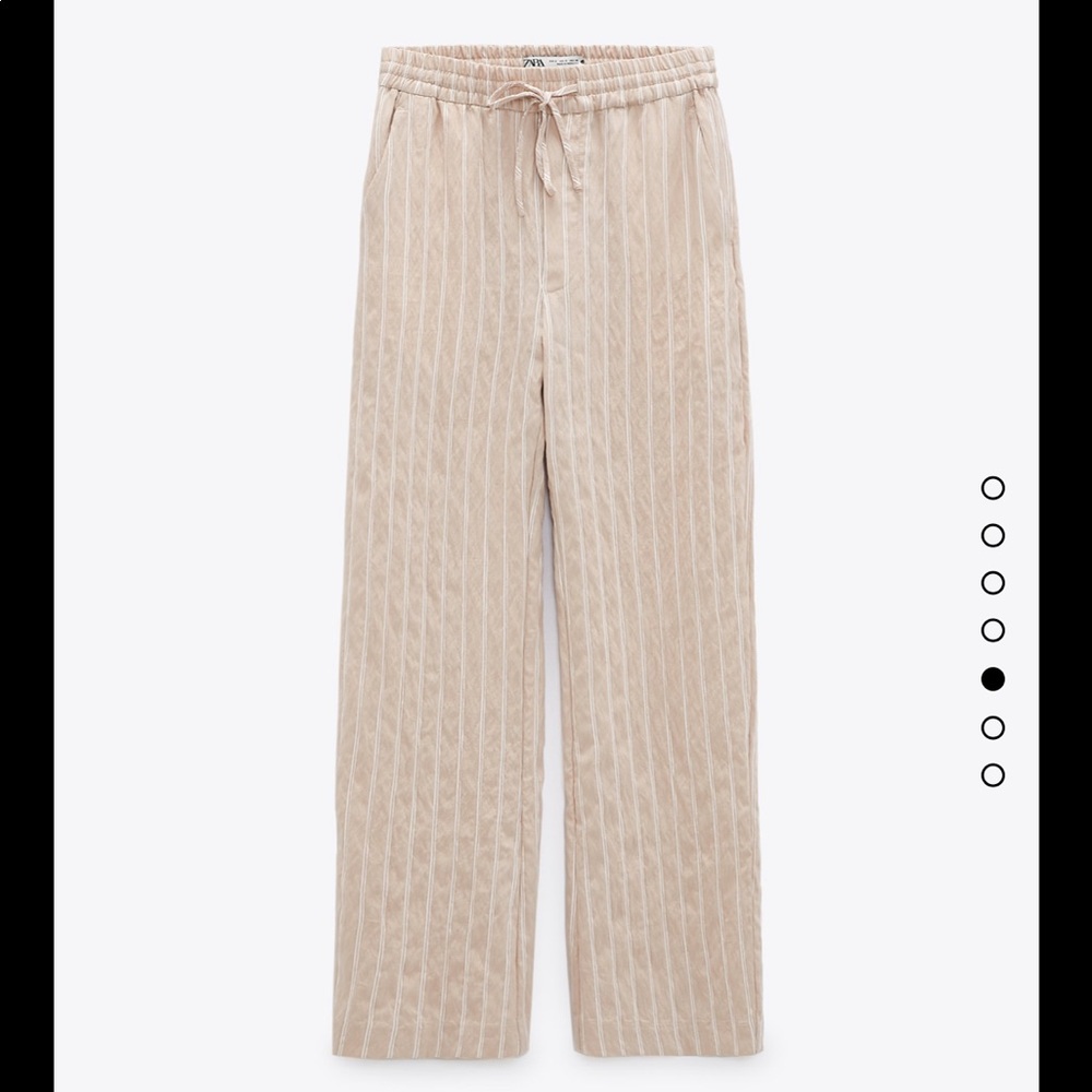 Zara striped textured weave pants. NWT
